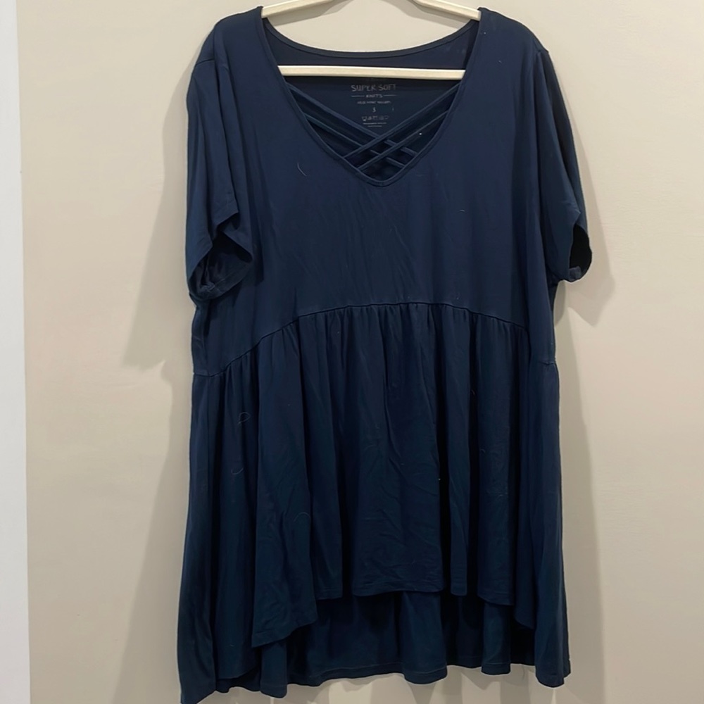 Torrid blue babydoll top